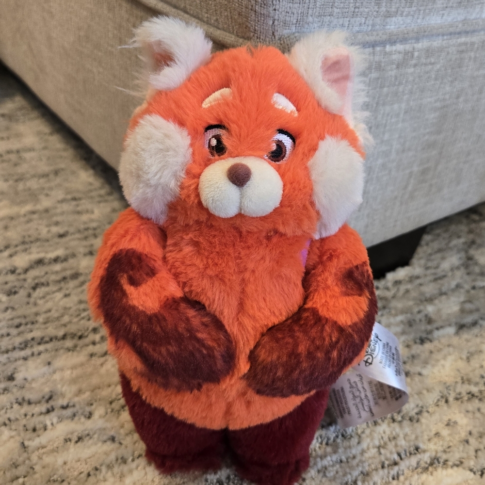 Disney Parks Pixar Turning Red Panda Mei Plush 9" Pink Backpack Go Bag Toy